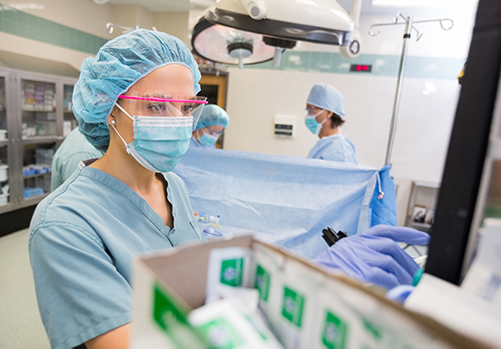 anesthesiologist in operating room