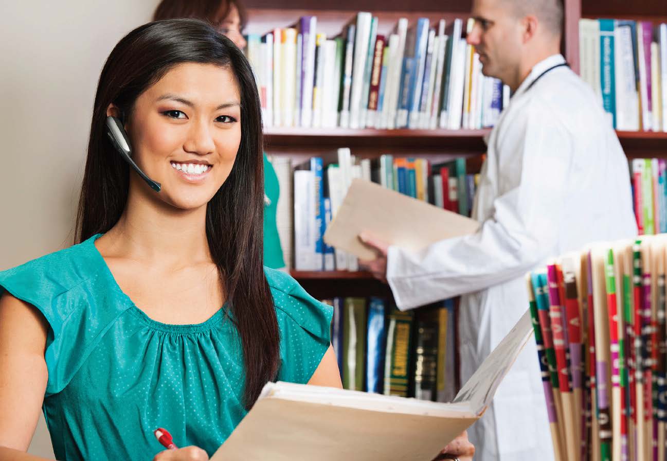 woman in medical billing office